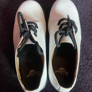 Dr. Martens White Dress Shoes with Black Laces